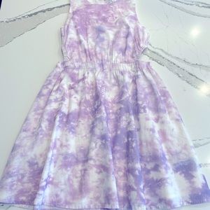NWT GAP Girls Cut Out Tie Dye Cotton Dress Size 8 Medium